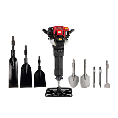 High Efficiency Portable 4 Stroke Multifunctional Gasoline Shaft Digger Gasoline Tamper Gas Powered Jack Hammer with Nine Working Tools